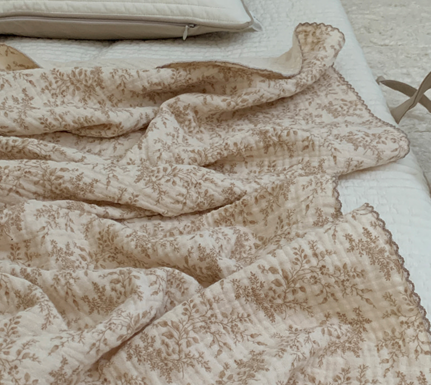 Autumn leaf Gauze blanket