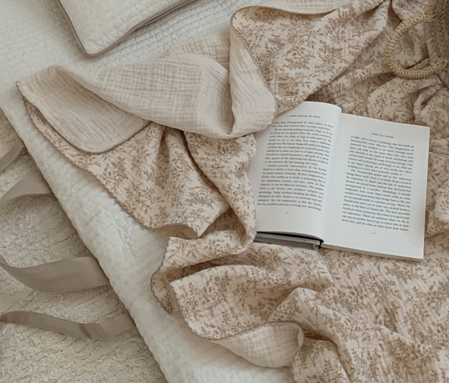 Autumn leaf Gauze blanket