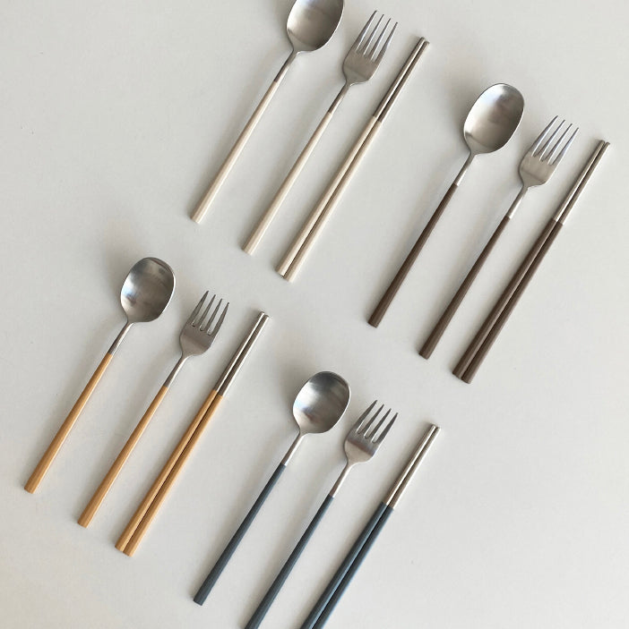 Petit Macaron spoon&fork&chopstick set