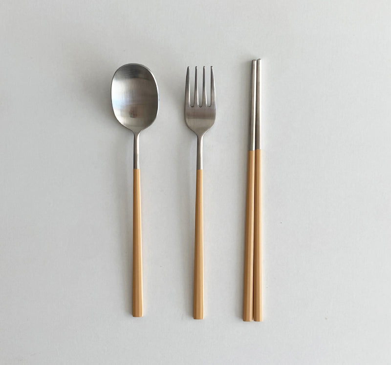 Petit Macaron spoon&fork&chopstick set