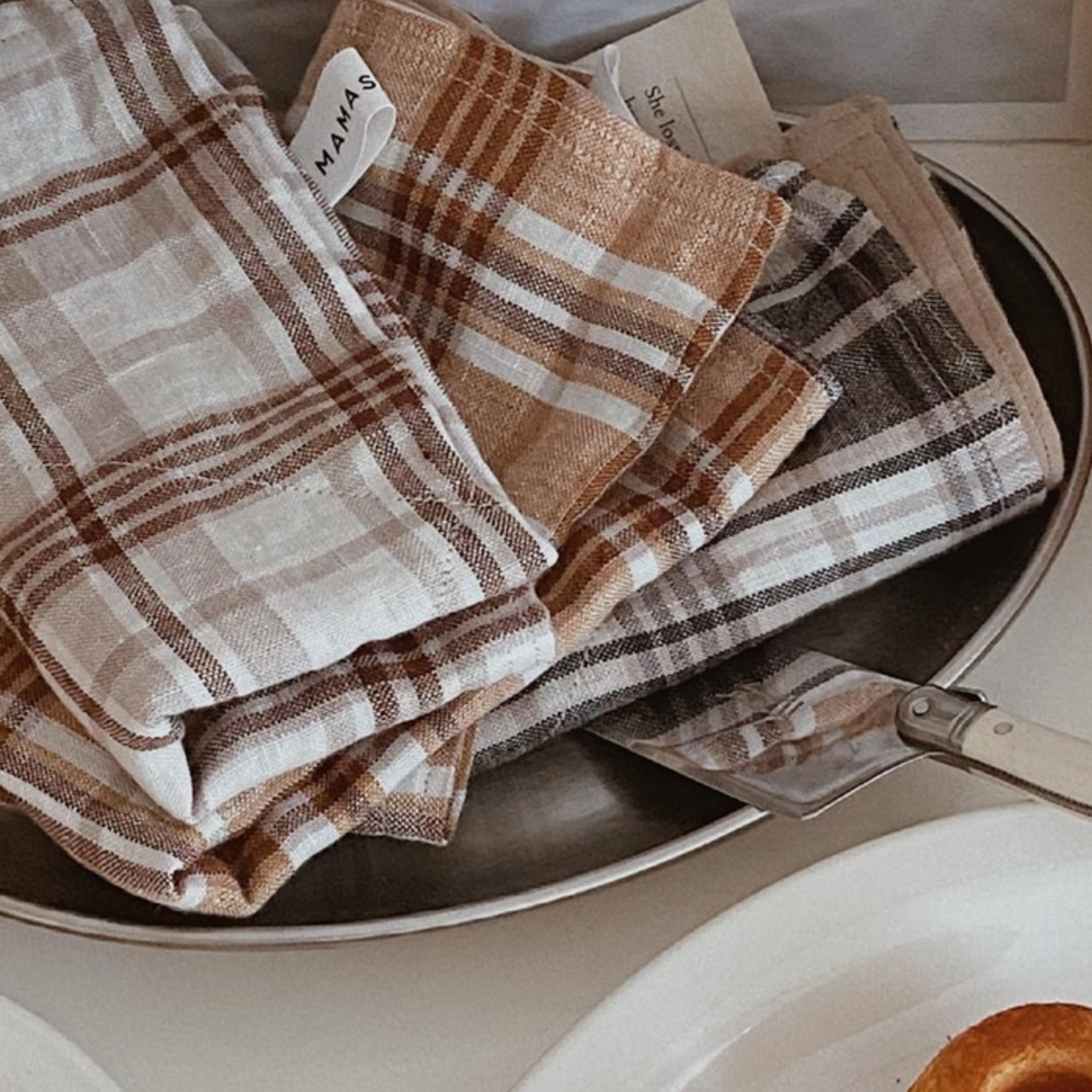 Check Linen Kitchen Cloth